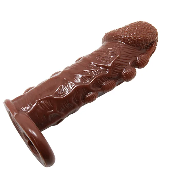 Brave Man Soft Brown Penis Sleeve Enhance Enjoyment — hình 3