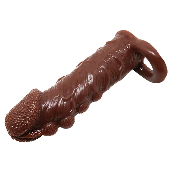 Brave Man Soft Brown Penis Sleeve Enhance Enjoyment — hình 4