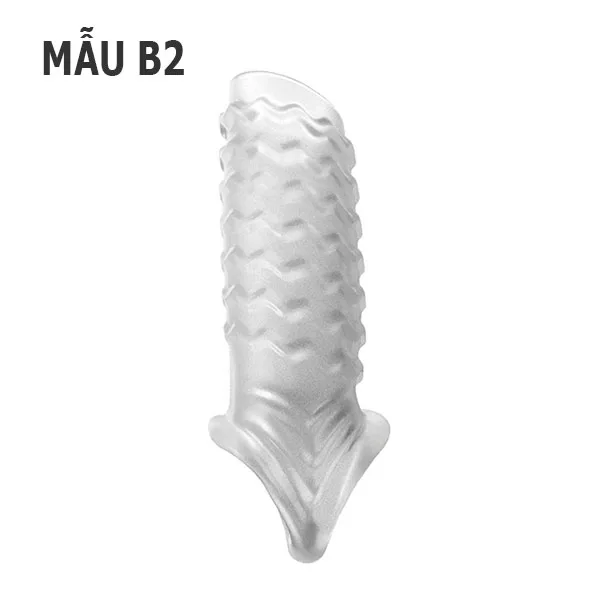 Textured Beaded Open Tip Sleeve Stimulate Both Partners — hình 5