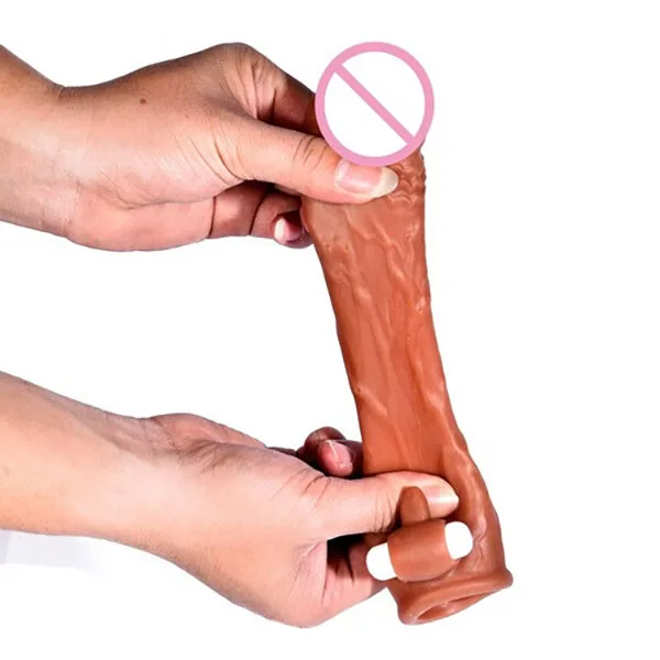 Super Soft Ribbed Bead Vibrating Penis Sleeve — hình 2