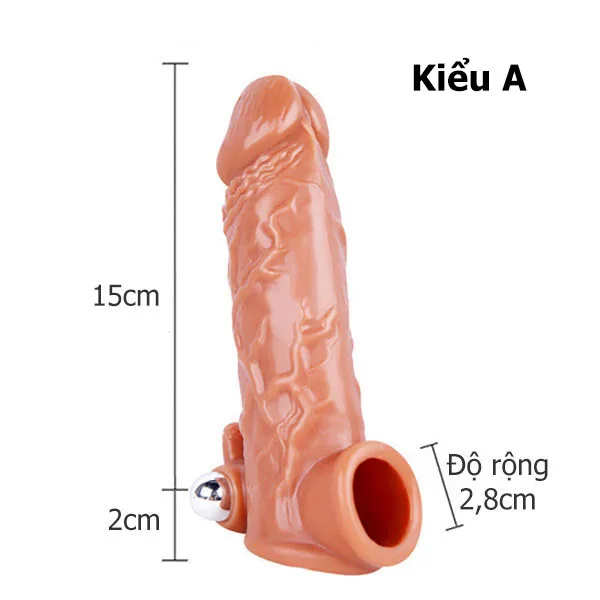 Super Soft Ribbed Bead Vibrating Penis Sleeve — hình 4