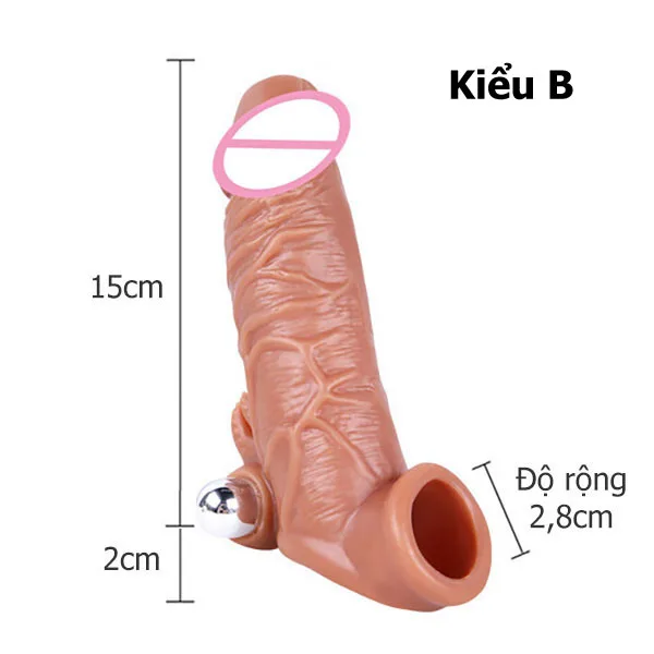 Super Soft Ribbed Bead Vibrating Penis Sleeve — hình 5