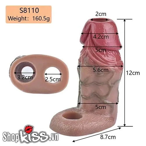 FAAK Silicone Cock Sleeve Ribbed Delay Enlarger Enhancer — hình 2