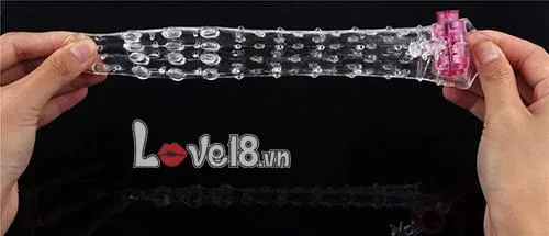 DC14A Small G-Spot Textured Vibrating Silicone Dildo — hình 3