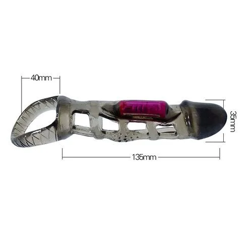 Textured Middle Vibrating Penis Sleeve Double Pleasure — Powerful Vibration & Practical Features