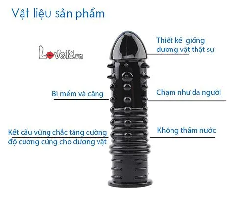 BlackVeinedTexturedDildoPremiumTPEComfort — hình 2