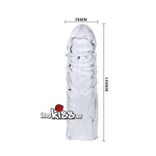 Clear Ribbed Silicone Penis Extender Delay & Size — Detailed Specifications