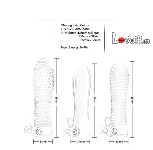 Cobiiy Transparent Vibrating Penis Sleeve Extend Stamina — Designed for Comfort and Performance
