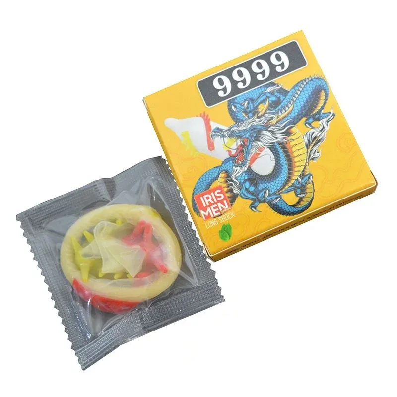 Iris Men 9999 Super Spiky Condom Box 2 Stimulating Textured — Premium Material and Packaging