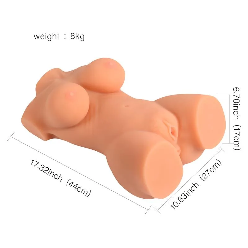 BB12 soft silicone half-body sex doll, male relief — Superb Design and Realistic Features