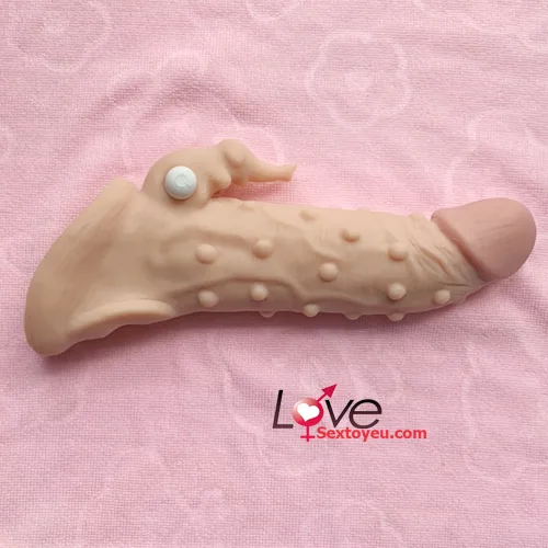 Blisstoy Large Vibrating Ring Textured Penis Sleeve — hình 7