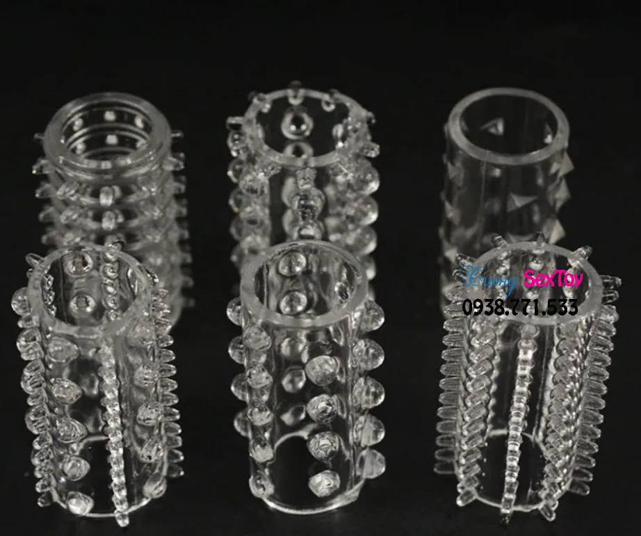 6-Piece Textured Penis Extender Set Enhance Couple Pleasure — hình 2