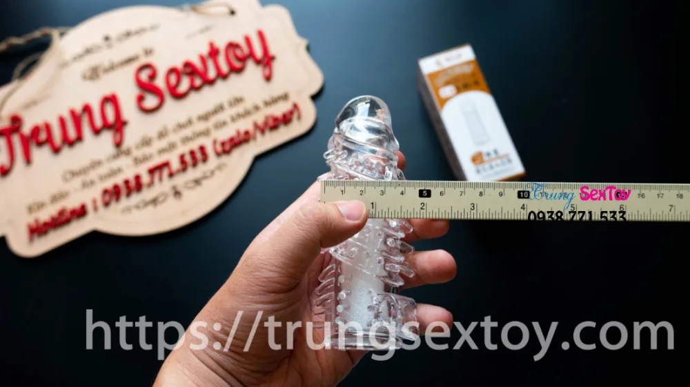 Textured Ribbed Penis Sleeve for Maximum Pleasure, Tight Fit — hình 5