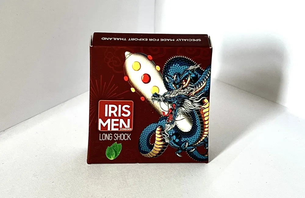 Iris Men 9 Beads Condom Soft Latext Delay Long Lasting — Crafted for those seeking an exciting and intensified
