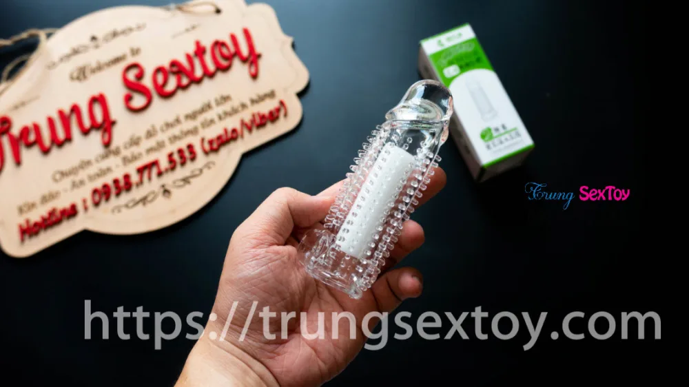 Screech Textured Vibrating Condom Delay Premature — hình 5