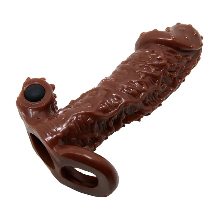 BD04C Vibrating Ribbed Condom for Intense Pleasure — Perfect for couples seeking to explore new heights of