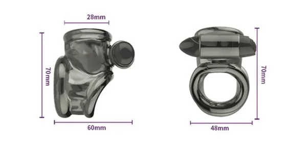 Silicone Cock Ring with Vibrations Enhance Erection Delay — hình 7