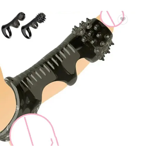 Silicone Spiked Penis Sleeve Head Enhancer Delay Erection — Exceptional Features of BD10M Textured Sleeve