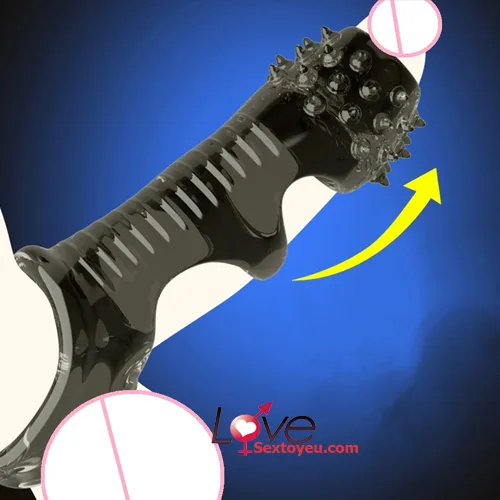 Silicone Gland Enhancer Sleeve Spiked Delay Condom — Easy to Use and Maintain