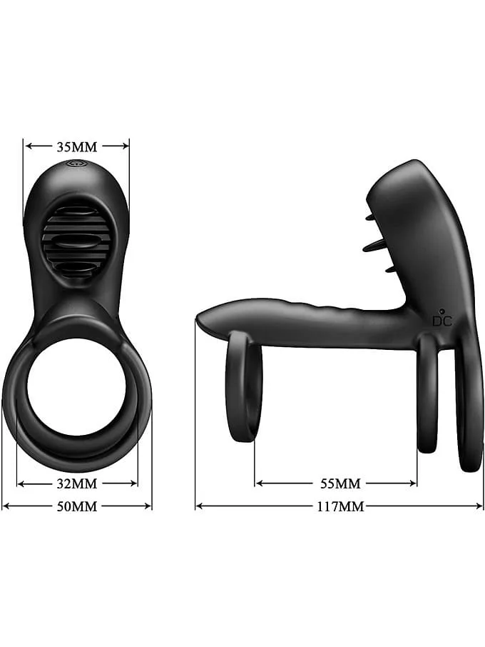BD10N Male Cock Ring Vibrating Licking Function Pleasure — Powerful Vibration and Stimulating Licking Functions