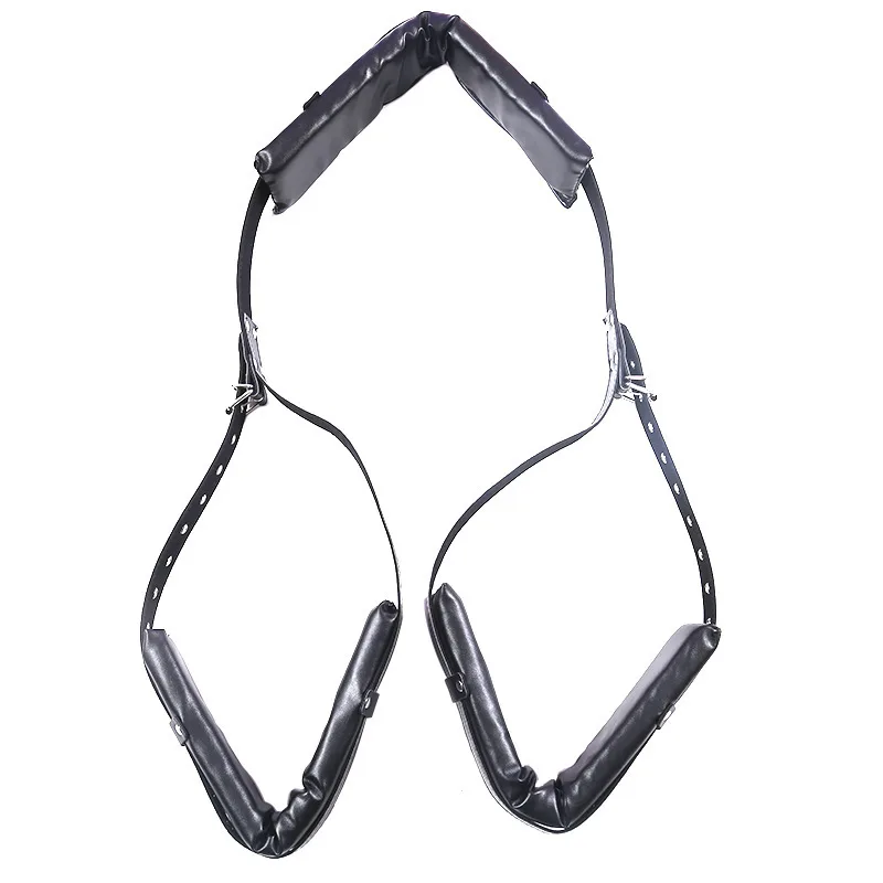 SM Spreader Leg Restraint Bondage Leather Fast Delivery — Crafted from high-quality leather, this bondage accessory