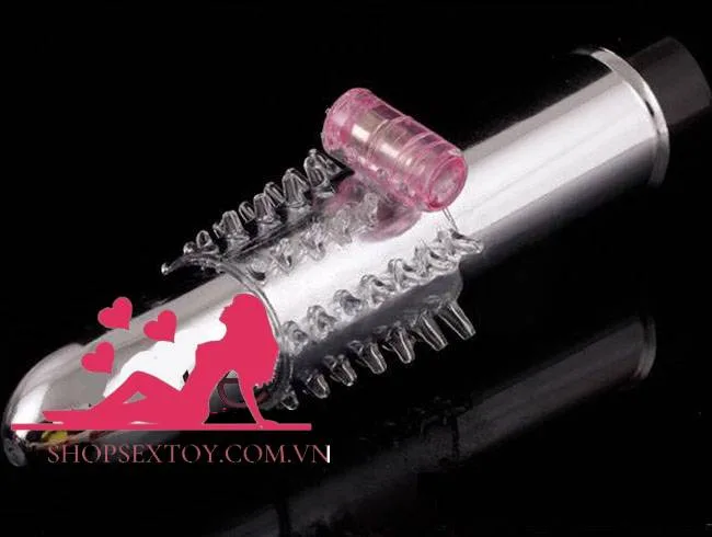 BD20C Spiked Vibrating Male Enhancement Sleeve Comfortable — hình 3