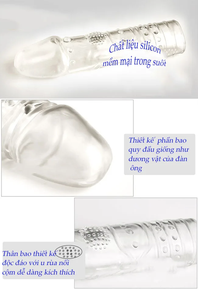 CoBiiy Realistic Smooth Ribbed Penis Sleeve Extender — Easy to Use and Maintain