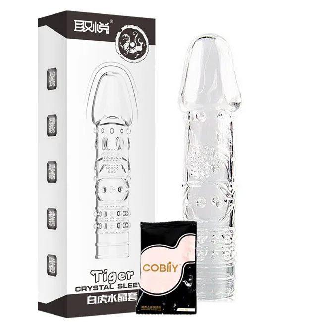 CoBiiy Realistic Smooth Ribbed Penis Sleeve Extender — hình 2