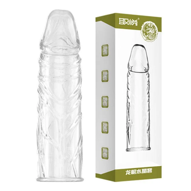 Transparent Ribbed Penis Sleeve No Vibration — hình 2