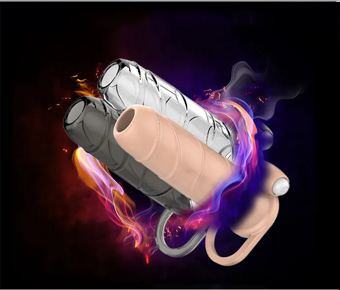 Open-Head Ribbed Ring with Vibrator – Intense Male — hình 5