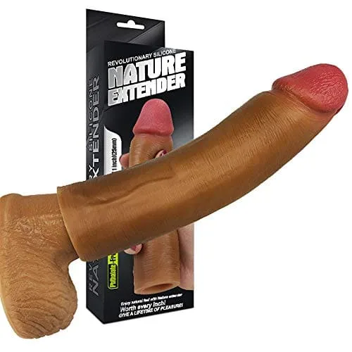 BD40 Soft Silicone Realistic Penis Extension Condom — hình 9