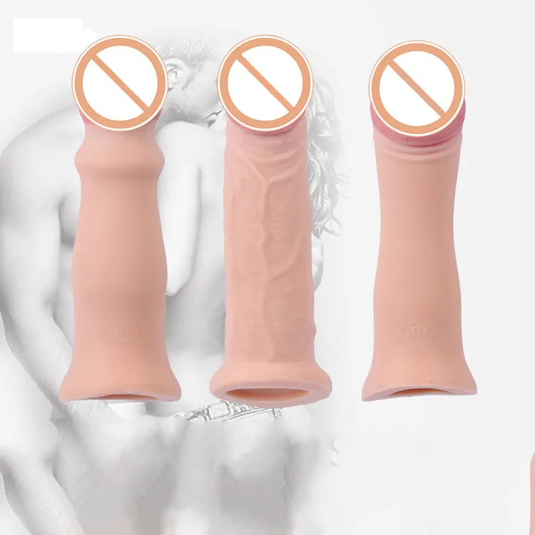 Super Soft Large Penis Sleeve With Scrotum Hole Silicone — Size Options for Perfect Fit