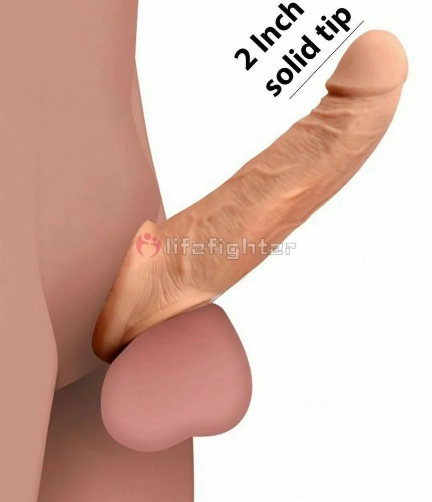 BD43 Penis Enlarging Condom with Adjustable Strap Durable — BD43 Penis Extension Condom with Adjustable Testicle Strap