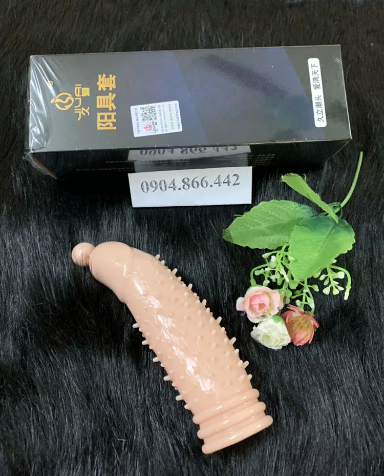 Spiked Vibrating Penis Sleeve Enhance Pleasure Silicone — hình 2