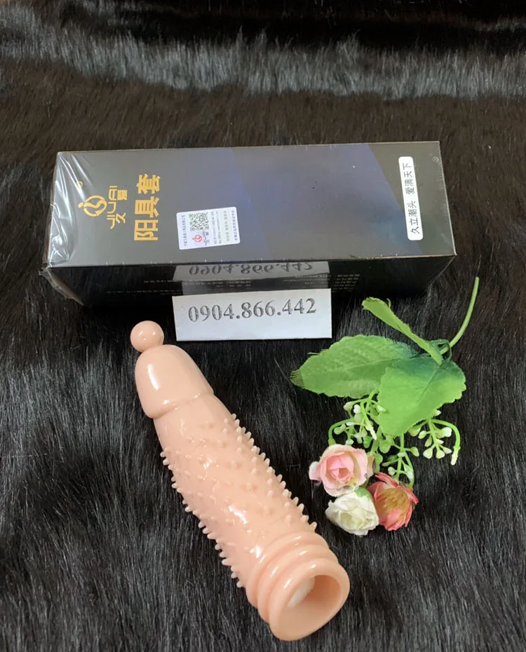 Spiked Vibrating Penis Sleeve Enhance Pleasure Silicone — hình 5