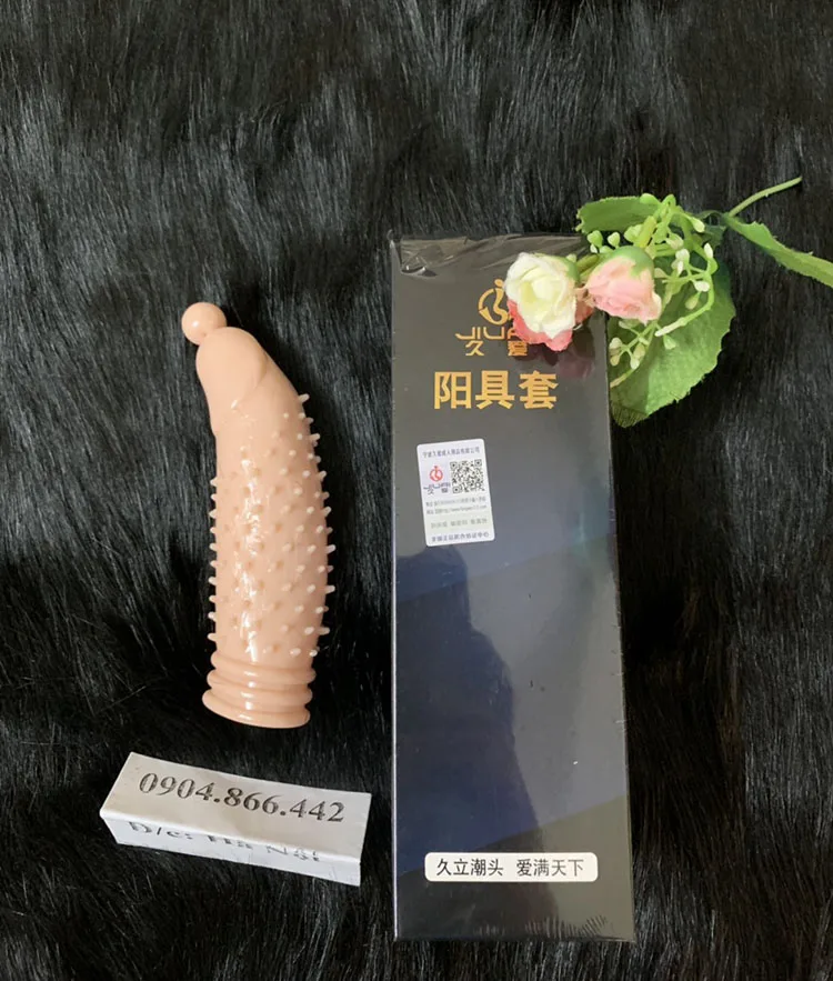 Spiked Vibrating Penis Sleeve Enhance Pleasure Silicone — hình 8