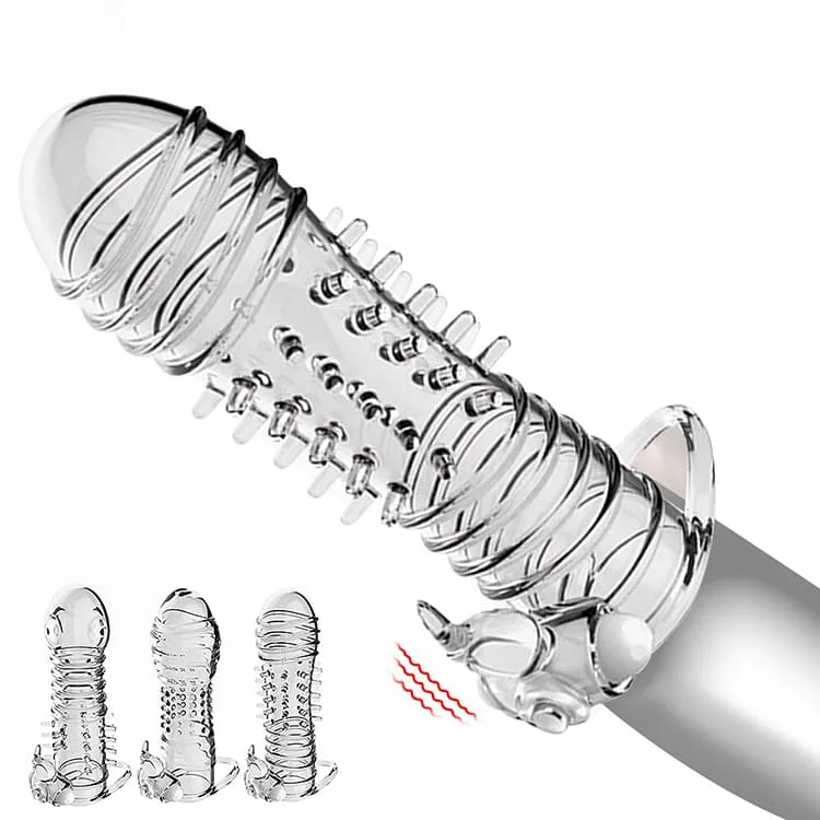 BD48 Textured Vibrating Dildo Condom for Enhanced Female — Enhanced Stimulation with Vibrating Egg