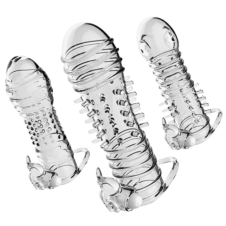 BD48 Textured Vibrating Dildo Condom for Enhanced Female — Unique Textured Design for Maximum Stimulation