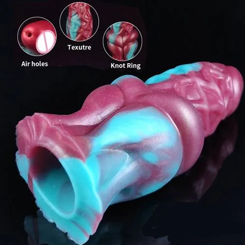 BD49A Super Soft Textured Silicone Extender Sleeve Enhance — hình 5