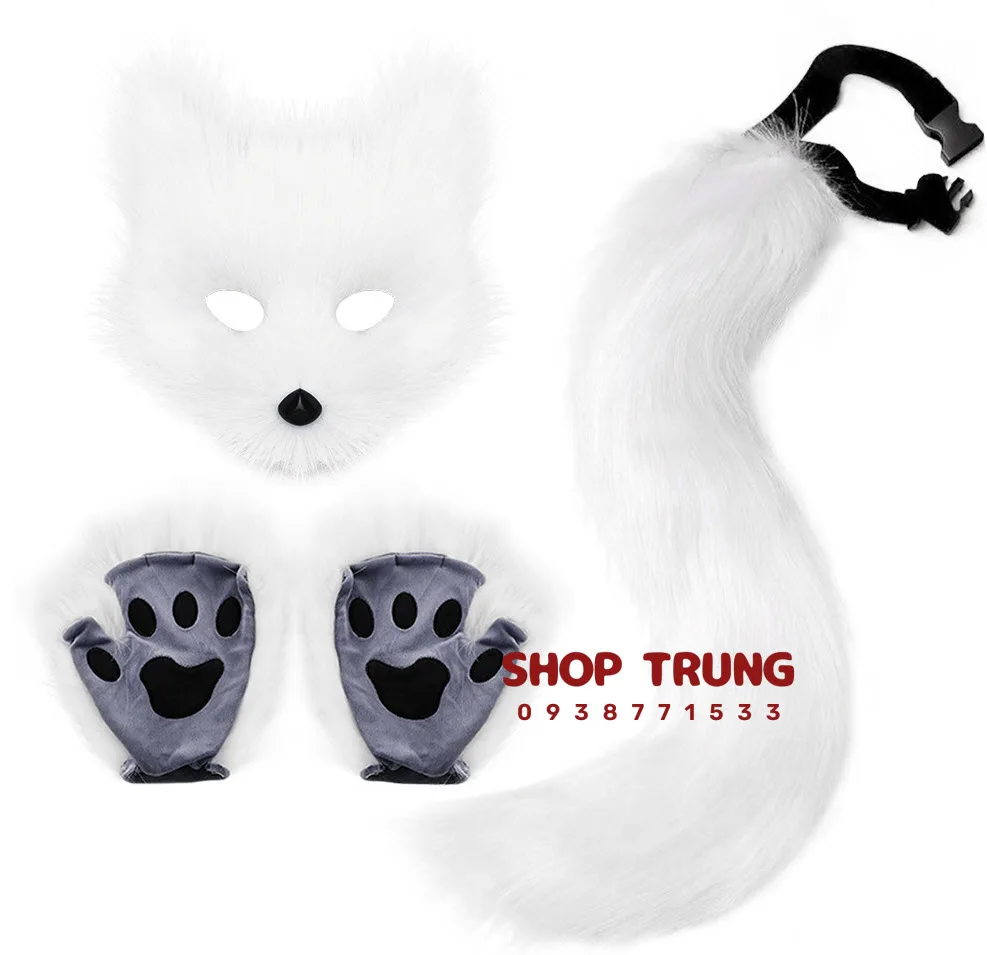 Fluffy Pet Costume Adorable Furry Cosplay Kit Cat Fox Wolf — Versatile Use For Every Occasion