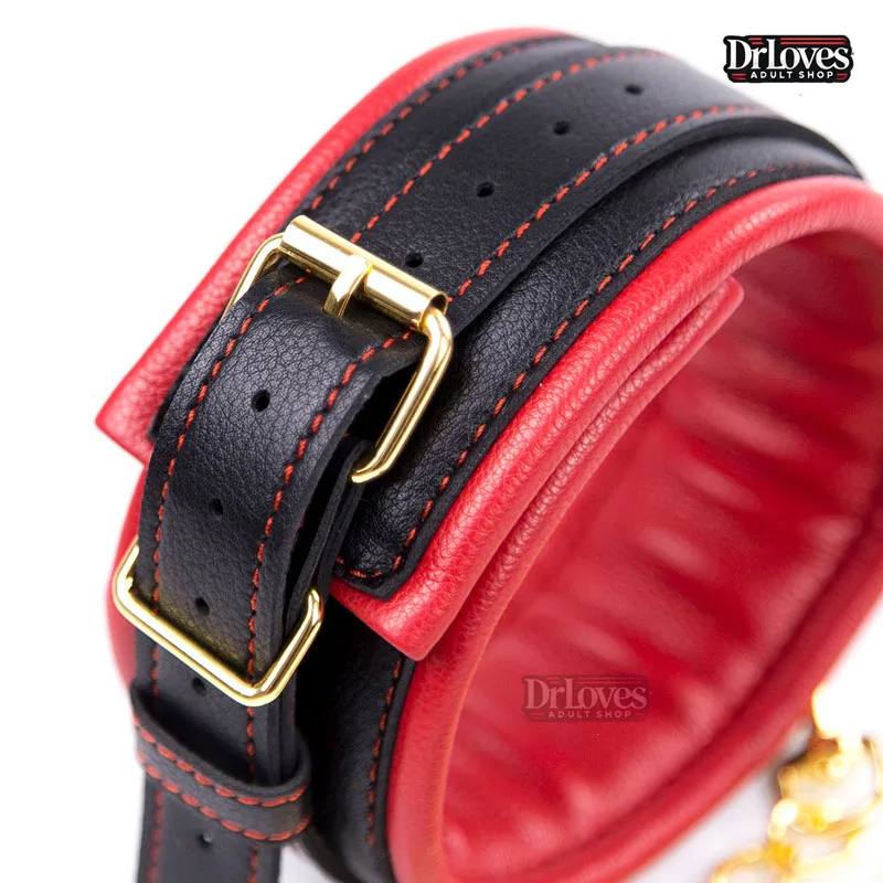 Soft Padded Luxury BDSM Restraint Collar Set for Couples — hình 2