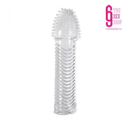 Donzen Sex Sewer Textured Silicone Condom with Ribs & Dots