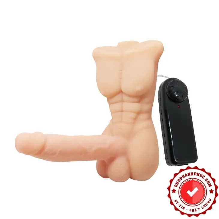 Beckhan 6 Pack Muscle Vibrating Dildo Silicone SHP1173 — Innovative Six-Pack Body for Visual and Sensory Delight