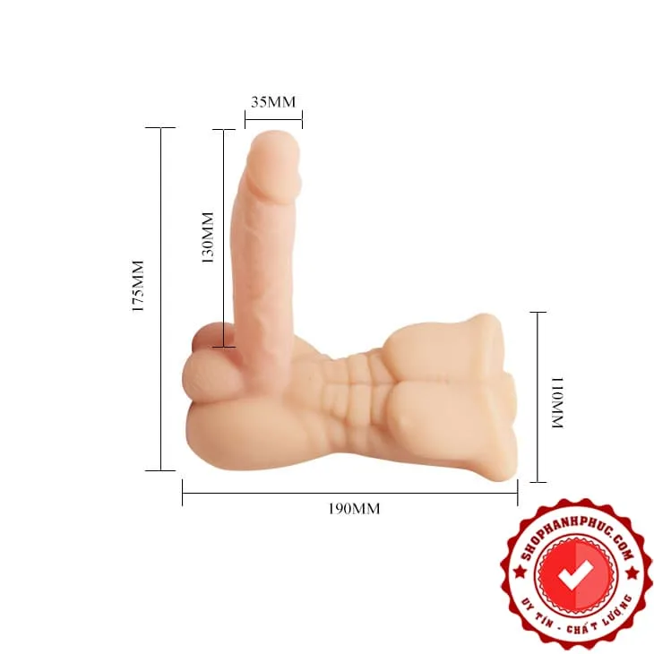 Beckhan 6 Pack Muscle Vibrating Dildo Silicone SHP1173 — hình 3