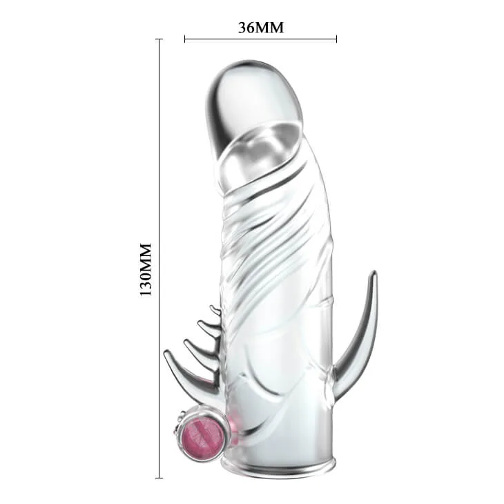 DC14 Clear Vibrating Spiked Extension Condom — Premium Quality and Specifications