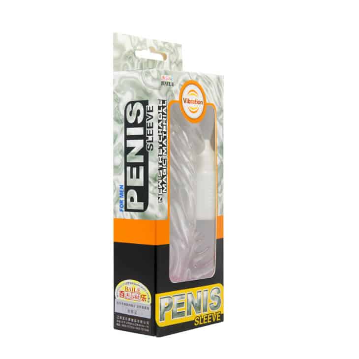 DC14 Clear Vibrating Spiked Extension Condom — hình 8