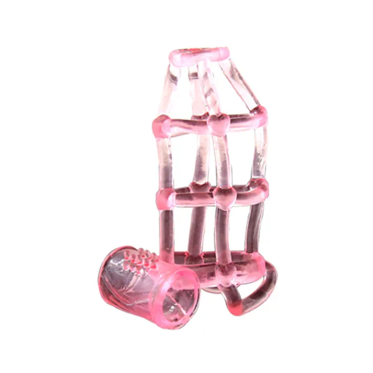 Unique Ring Silicone Delay Sleeve With Vibrating Cock — hình 3