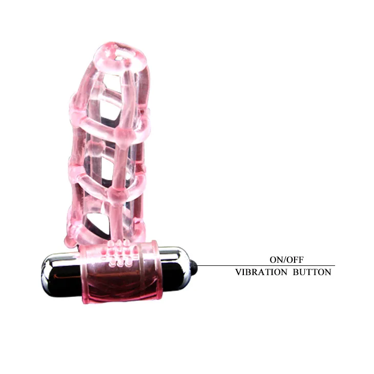 Unique Ring Silicone Delay Sleeve With Vibrating Cock — hình 5