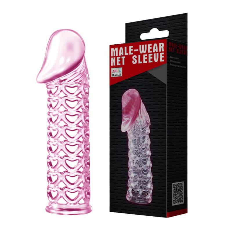 DC14D Mesh Penis Sleeve for Men Lengthening & Sensual Fun — hình 6