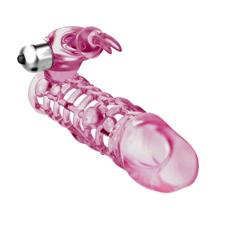 DC14M Mesh Condom with Stimulating Clitoral Vibrator Female — hình 8